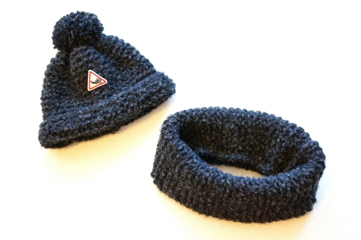 cocoikuニットキャップ＆スヌードblack